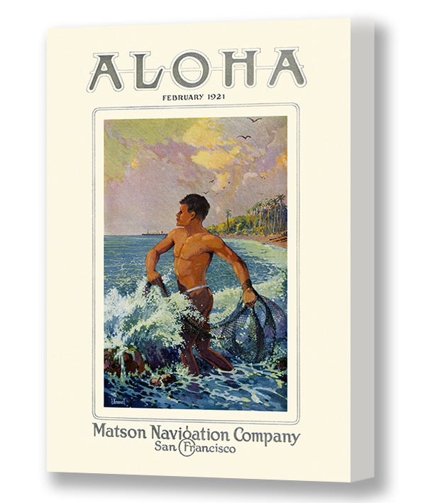Aloha, February 1921, Matson Lines Magazine Cover