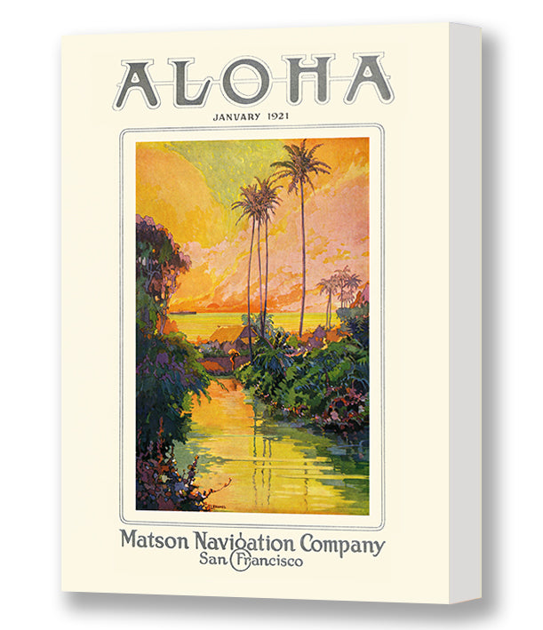 Aloha, January 1921, Matson Lines Magazine Cover