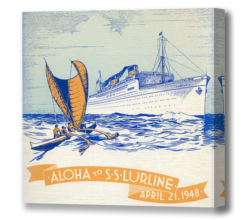 S.S. LURLINE 1948年 処女航海でのメニュー Aloha to S.S. Lurline, 1948