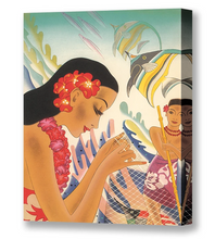 Load image into Gallery viewer, Mending Fishing Net, Matson Lines Menu Cover, 1937