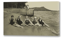 Load image into Gallery viewer, Beach Girls in Bathing Caps, Photograph, 1920's