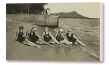 Load image into Gallery viewer, Beach Girls in Bathing Caps, Photograph, 1920's