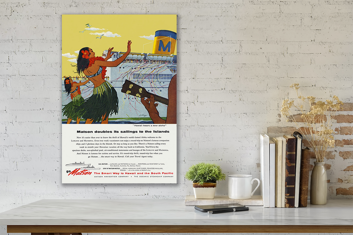 Hawaii Hears a New Aloha, Matson Lines Advertisement, 1957