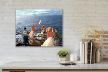 Load image into Gallery viewer, Lei Cast At Sea, Matson Lines Photograph, 1955
