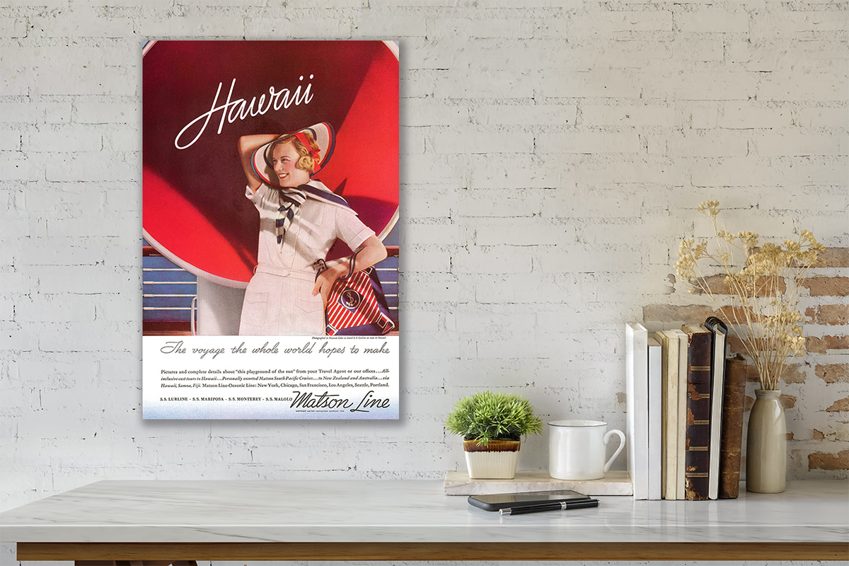 Hawaii, The Voyage, Matson Lines Advertisement, 1935