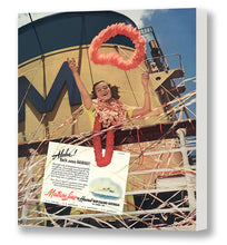 Load image into Gallery viewer, Lei Toss, Matson Lines Advertisement, 1936