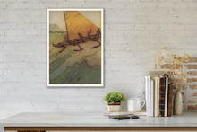 Load image into Gallery viewer, Big Surf At Waikiki, Hawaii, Matson Lines Menu Cover, 1947