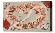 Load image into Gallery viewer, Course of the Matson Liners in the South Pacific, Matson Lines Artwork, 1930s