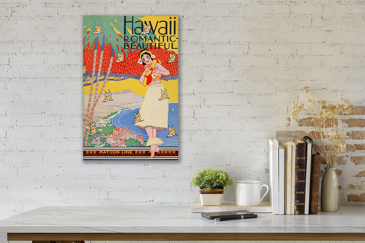 Hawaii Romantic Beautiful, Matson Lines, 1931