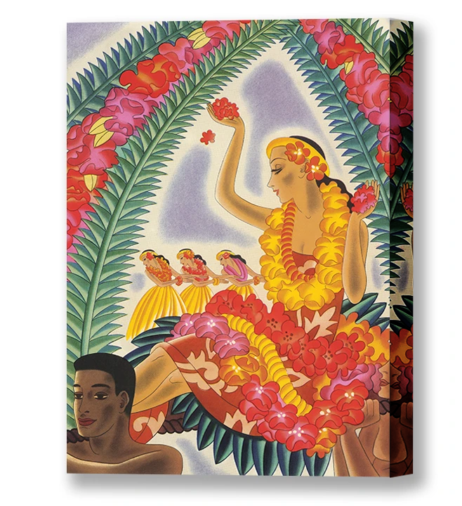 Hula and Lei, Matson Lines Menu Cover, 1930s