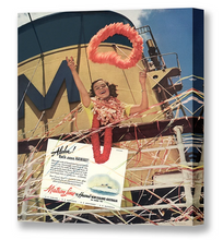 Load image into Gallery viewer, Lei Toss, Matson Lines Advertisement, 1936