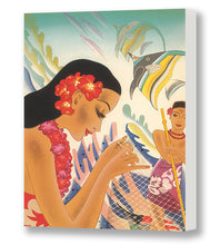 Load image into Gallery viewer, Mending Fishing Net, Matson Lines Menu Cover, 1937
