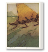 Load image into Gallery viewer, Big Surf At Waikiki, Hawaii, Matson Lines Menu Cover, 1947