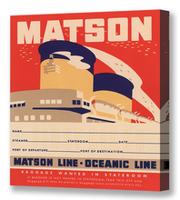 Load image into Gallery viewer, Stateroom Baggage Tag, Matson Lines, 1930s