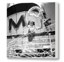 Load image into Gallery viewer, Lei Toss, Matson Lines Photograph, 1936