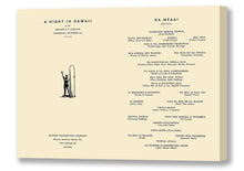 Load image into Gallery viewer, A Night in Hawaii, S.S. Lurline Menu, 1935