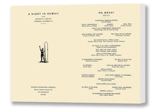 Load image into Gallery viewer, A Night in Hawaii, S.S. Lurline Menu, 1935
