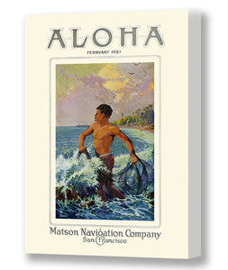 Aloha, February 1921, Matson Lines Magazine Cover