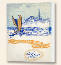 Load image into Gallery viewer, Aloha S.S. Lurline Royal Hawaiian, 1948