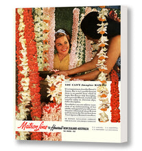 Load image into Gallery viewer, Aloha Tower Lei Stand, Matson Lines Advertisement, 1940