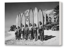 Load image into Gallery viewer, Beachboys and Surfboards, Waikiki, 1946