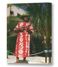 Load image into Gallery viewer, Chick Daniels with Ukulele, The Royal Hawaiian, Late 1940s