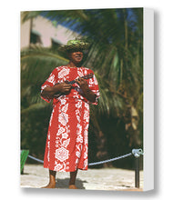 Load image into Gallery viewer, Chick Daniels with Ukulele, The Royal Hawaiian, Late 1940s