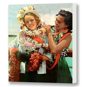Lei of Gorgeous Blossoms, Matson Lines Photograph, 1934