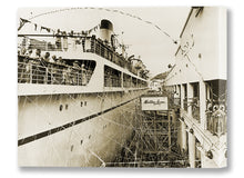 Load image into Gallery viewer, S.S. Mariposa Arrival Aloha Tower, Matson Lines Photograph, 1950s