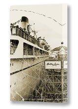 Load image into Gallery viewer, S.S Mariposa Boat Day Arrival, Matson Lines Photograph, 1950s