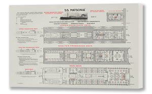 S.S. Matsonia Deck Plan, 1926