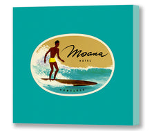 Load image into Gallery viewer, Moana Hotel Luggage Tag Surfer, Turquoise