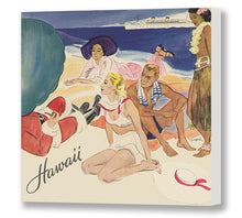 Load image into Gallery viewer, Santa On the Beach in Waikiki, Matson Lines, 1933