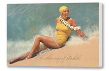 Load image into Gallery viewer, Silver Surf of Waikiki, Matson Lines Photograph, 1935