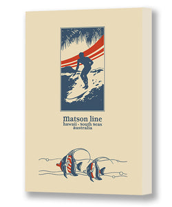 Matson Line Hawaii, South Seas Surfer