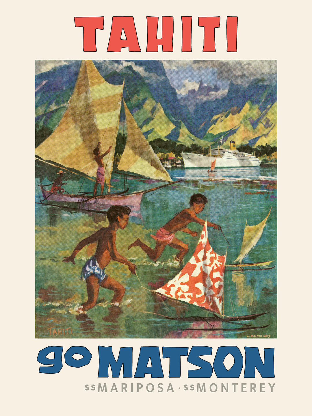 Matson® Lines Hawaii Vintage Art