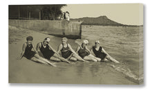 Load image into Gallery viewer, Beach Girls in Bathing Caps, Photograph, 1920&#39;s