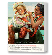 Load image into Gallery viewer, Lei of Gorgeous Blossoms, Matson Lines Advertisement, 1934