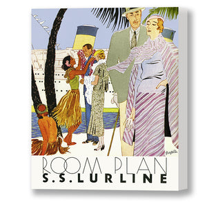 Room Plan, S.S. Lurline, Matson Lines Brochure Cover, 1930s