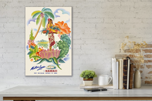 Load image into Gallery viewer, Tropical Fruit Platter, Matson Lines Hawaii Travel Poster, 1950s