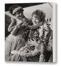Load image into Gallery viewer, Amelia Earhart in Hawaii Adorned with Lei, 1934