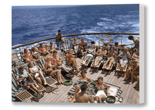 Load image into Gallery viewer, Sunbathers, S.S. Lurline, Matson Lines Photograph, 1950s
