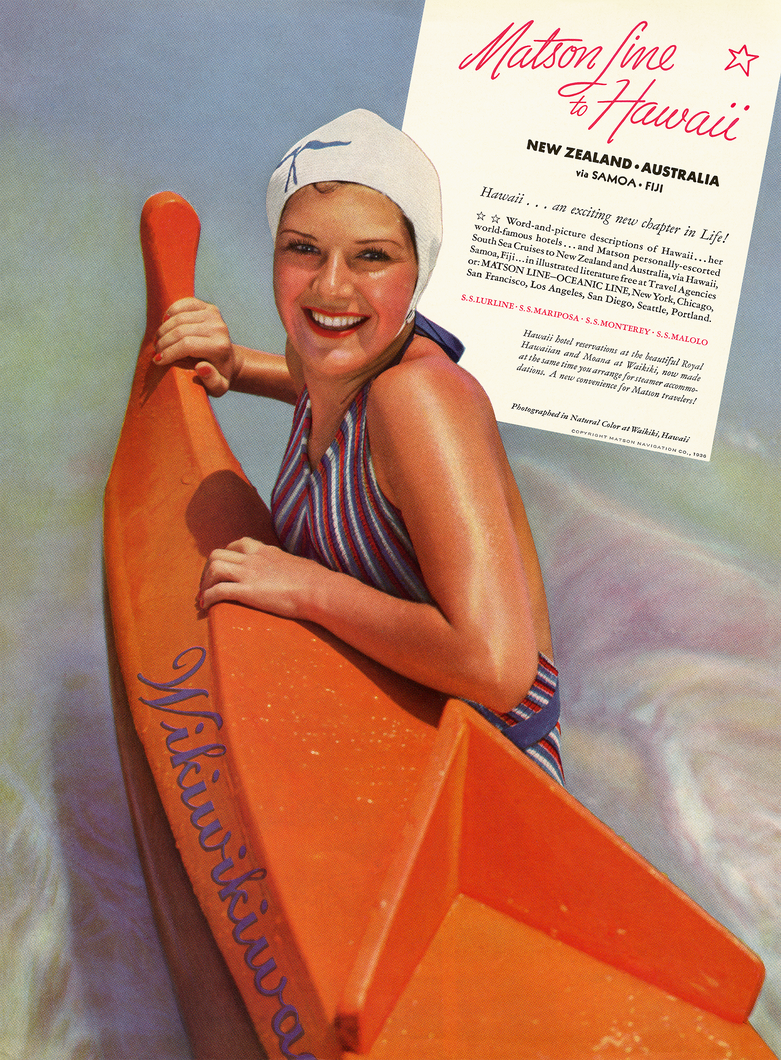 Original travel ads created for Matson Lines