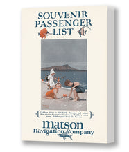 Load image into Gallery viewer, Children Thrive in Hawaii, Matson Lines Passenger List Cover, 1925