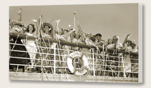 Load image into Gallery viewer, S.S. Lurline Passengers Wave, Matson Lines Photograph, 1950s