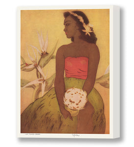 Hula Dancer, Hawaii, Matson Lines Menu Cover, 1947