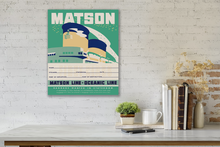 Load image into Gallery viewer, Stateroom Baggage Tag Green, Matson Lines, 1930s