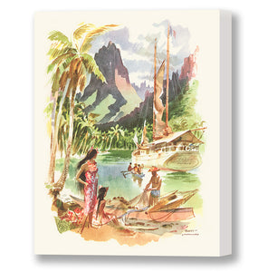 Tahiti, Matson Lines Menu Cover, 1960